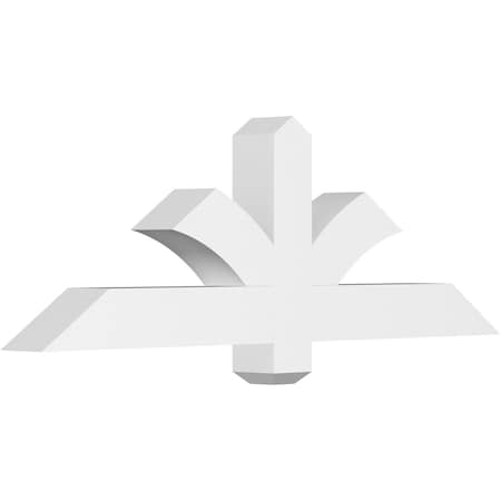 Ekena Millwork Redmond Architectural Grade PVC Gable Bracket, 48"W x 16"H x 4"D x 4"F, 8/12 Pitch GBP048X16X0404RED00